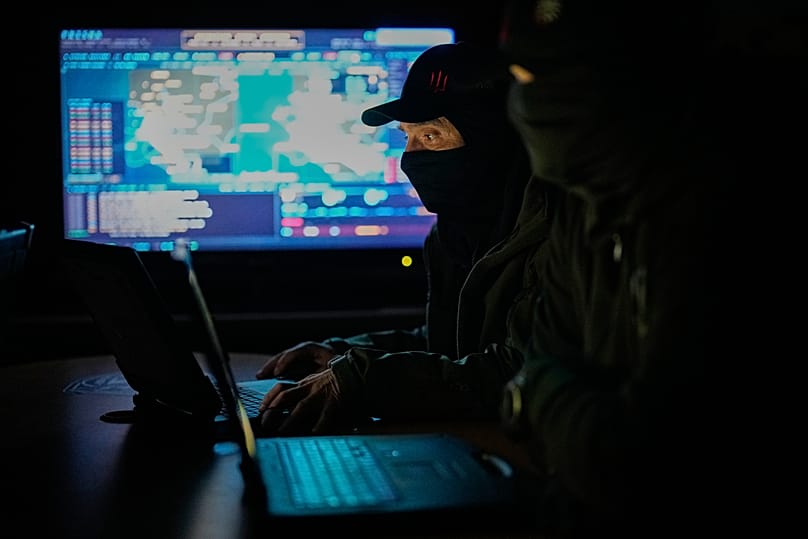 Operators of Ukraine's defense intelligence pilot missile drones against Russian in an undisclosed location in Ukraine late Thursday, May 28, 2026