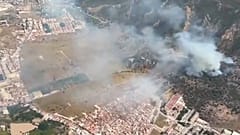 Luftaufnahme des Waldbrands in der Sierra de Espuña in der Region Murcia in Spanien am zweiten Juni 2026.