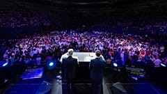 Der Palacio Vistalegre in Madrid während des Festivals der Hoffnung, eines großen evangelikalen Treffens, am Sonntag, den 31. Mai 2026.