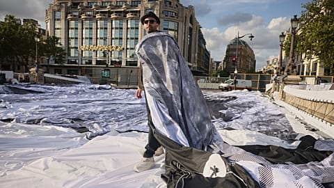 "La Caverne" by JR transforms the Parisian landscape on 21 May 2026.
