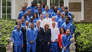 Mondial 2026 : Macron chez les '' Bleus'' à Clairefontaine