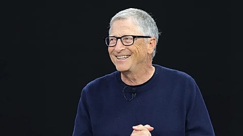 FILE - Microsoft co-founder and former CEO Bill Gates speaks during a 50th Anniversary celebration event at Microsoft headquarters on April 4, 2025.