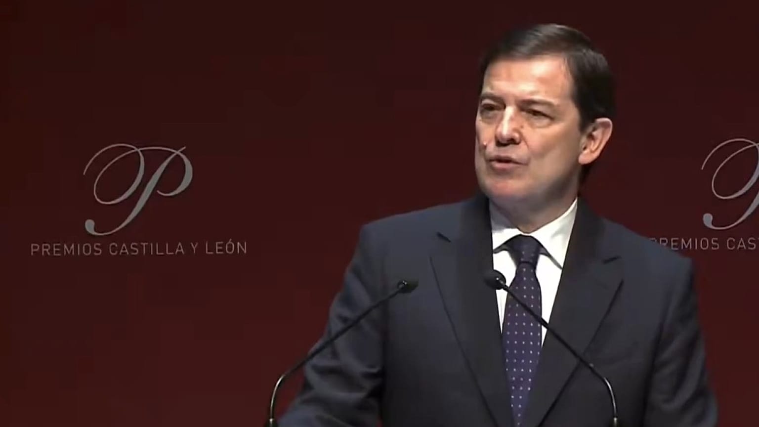 Fernández Mañueco en un evento en Castilla y León en abril de 2026.