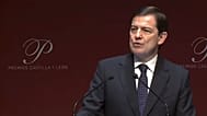 Fernández Mañueco en un evento en Castilla y León en abril de 2026.