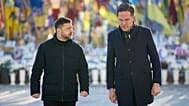 Ukrainian President Volodymyr Zelenskyy and NATO Secretary General Mark Rutte at the memorial of fallen Ukrainian soldiers at Independence Square in Kyiv, Feb. 3, 2026.