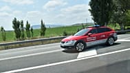 Coche de la Policía Foral de Navarra en la N-232.