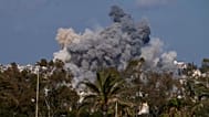 Smoke rises from an Israeli airstrike that hit Burj al-Shamali village near the southern port city of Tyre, Lebanon, Tuesday, June 2, 2026.