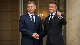 Emmanuel Macron et Péter Magyar à l'Élysée