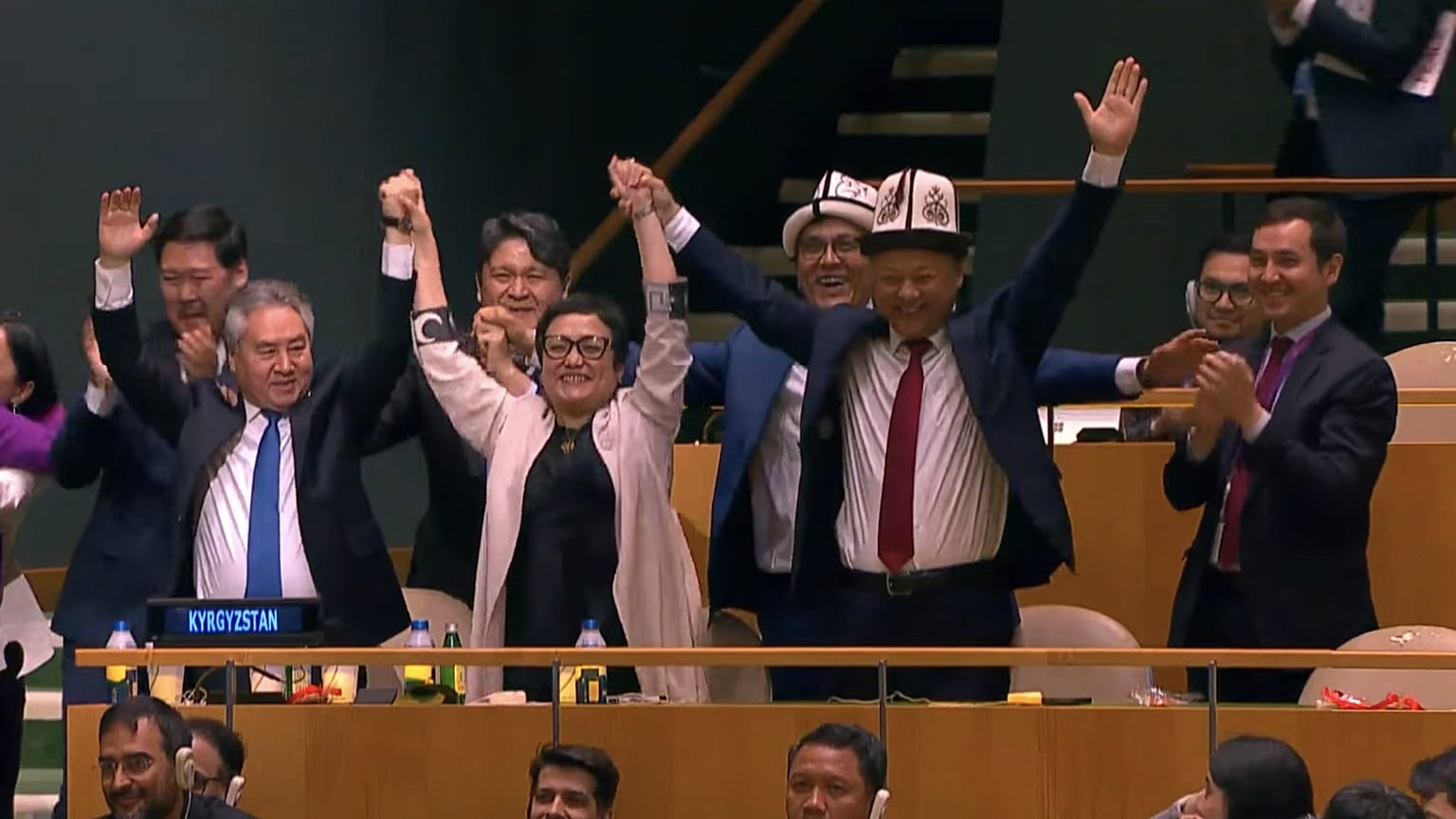 In a third round of restricted ballot, UN General Assembly elects Kyrgyzstan as a non-permanent member of the Security Council for a two-year term beginning in January 2027.
