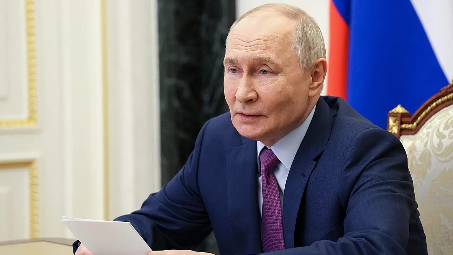 Russian President Vladimir Putin leads a meeting of the Presidential Council for State Policy on Promoting the Russian Language, 2 June 2026.