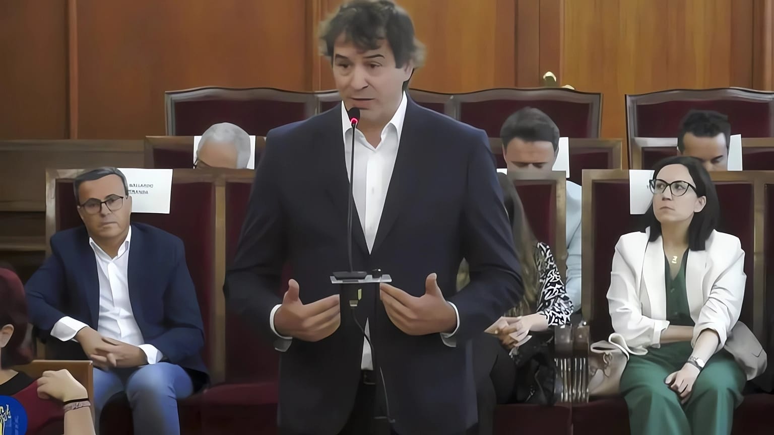 David Sánchez, hermano del presidente del Gobierno, hablando durante su declaración en la Audiencia Provincial de Badajoz.