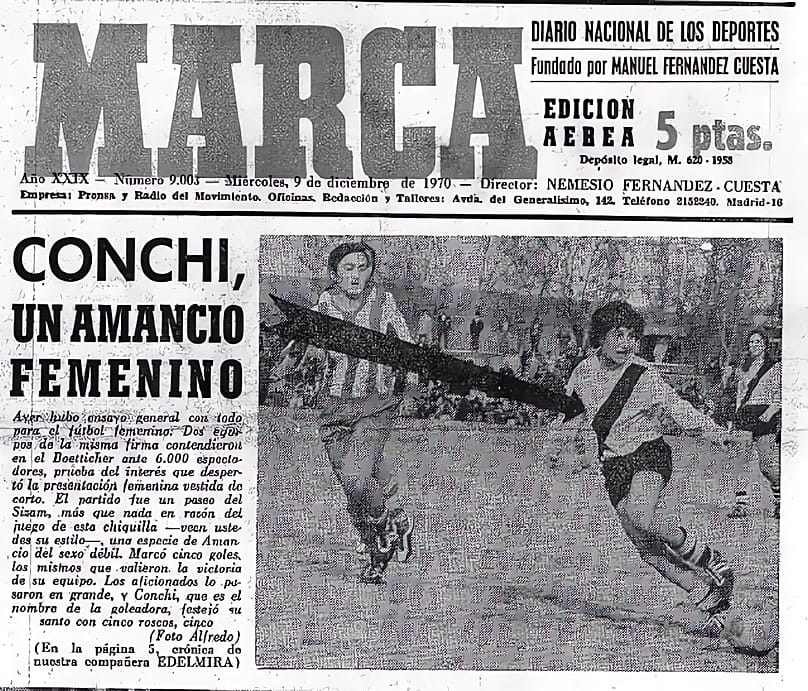 Recibió el apodo de Conchi 'Amancio' en referencia al jugador Amancio Amaro.