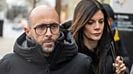 Jacques et Jessica Moretti se présentent à une audience devant le procureur du canton du Valais, à Sion, en Suisse, le mercredi 11 février 2026
