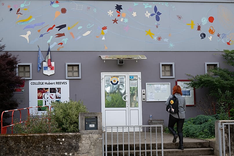 Le collège fréquenté par Lyhanna, une fillette de 11 ans portée disparue, à Fleurance, dans le sud-ouest de la France, le vendredi 5 juin 2026. 