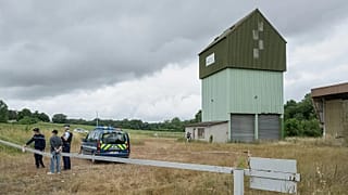 French police guard a farm silo where a body was found during the search to find missing 11 year-old girl Lyhanna in Puycasquier, 5 June, 2026