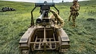 Ukrainian servicemen prepare for a drill with a combat ground drone during a training at the polygon in Kharkiv region, Ukraine, 24 May, 2026. 