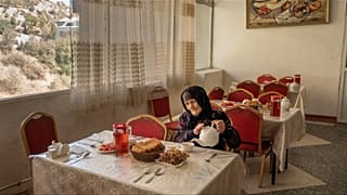 Jo Kearney's winning shot of a Tajik woman in an old sanatorium