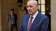 رئيس البرلمان اللبناني نبيه بري يستقبل رئيس قبرص نيكوس خريستودوليدس في بيروت، لبنان، يوم الاثنين 8 أبريل 2024.