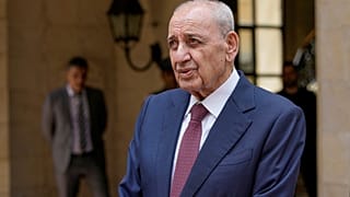 رئيس البرلمان اللبناني نبيه بري يستقبل رئيس قبرص نيكوس خريستودوليدس في بيروت، لبنان، يوم الاثنين 8 أبريل 2024.