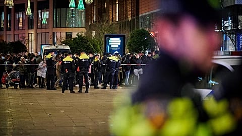 Dutch police on the street in The Hague, 29 November, 2019