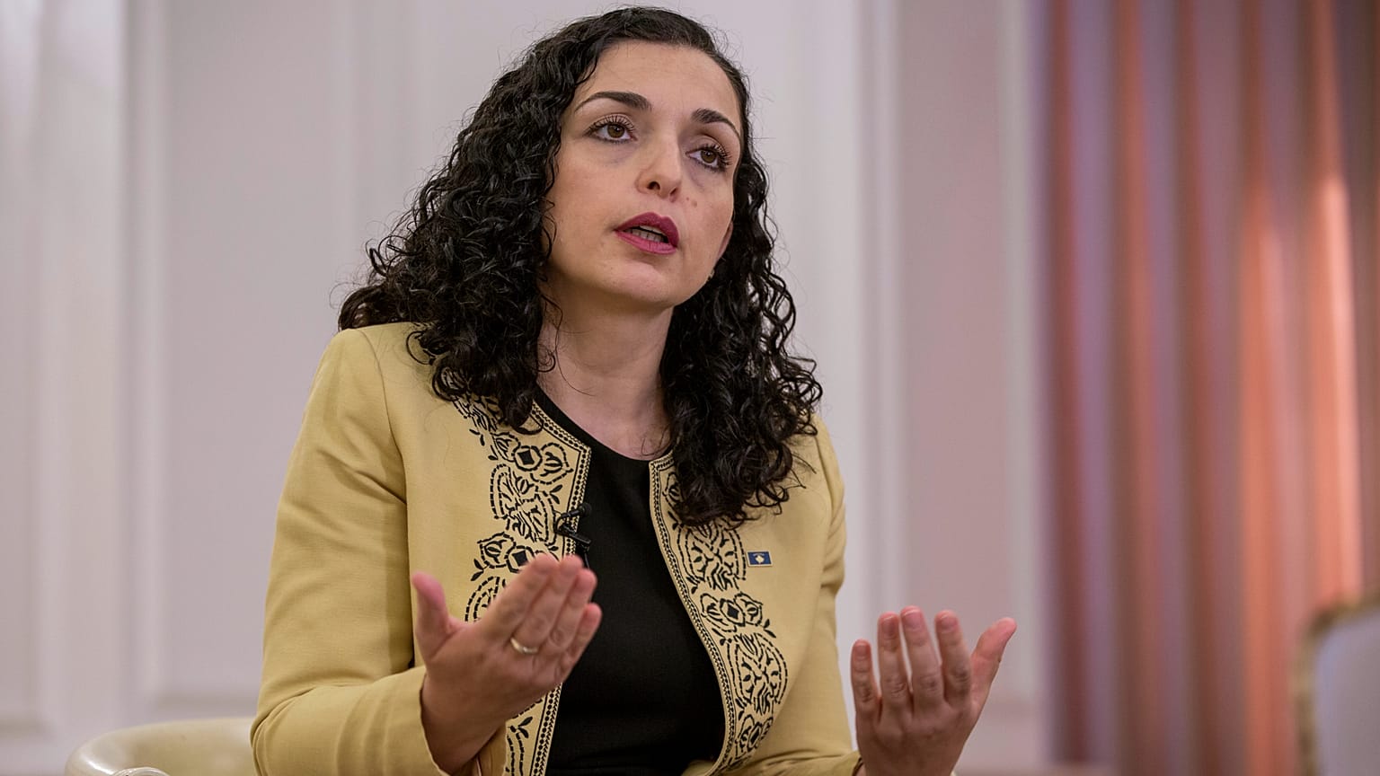  Vjosa Osmani Pristinában 2023. szeptember 29-én 