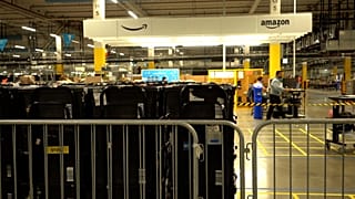Amazon's warehouse Amazon LCY3 in Dartford, United Kingdom.