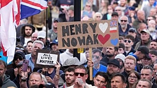 People gather to protest outside Southampton police station, 2 June, 2026