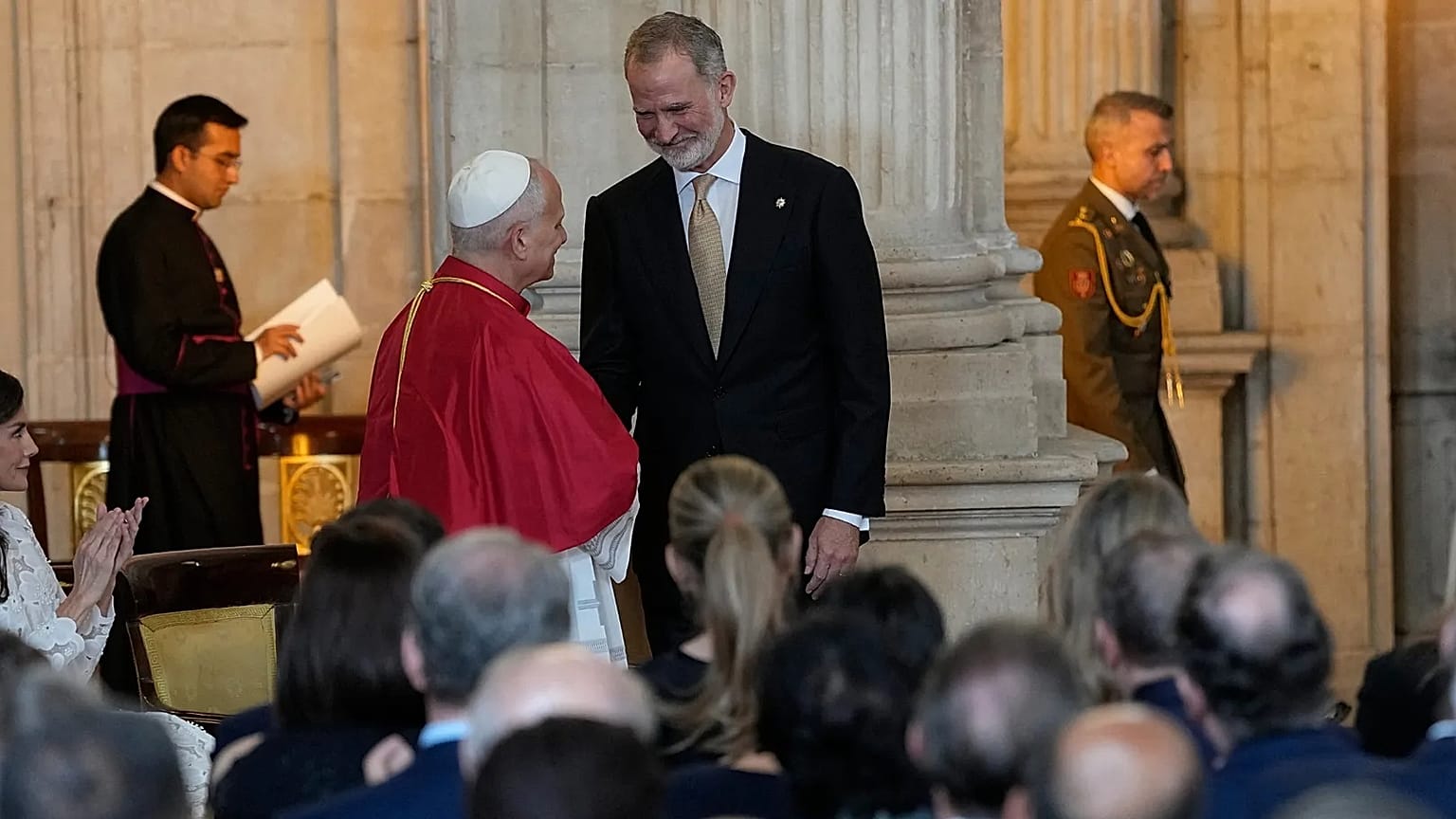 Papa Leone XIV ricevuto da Re Felipe VI al Palazzo Reale di Madrid (6 giugno 2026)