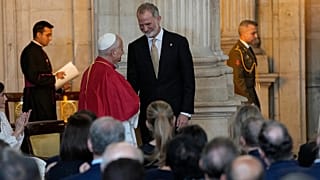 Papa Leone XIV ricevuto da Re Felipe VI al Palazzo Reale di Madrid (6 giugno 2026)
