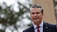 US Defense Secretary Pete Hegseth delivers a speech at the US cemetery to commemorate the 82nd anniversary of the D-Day landings, in Colleville-sur-Mer, Normandy, France.