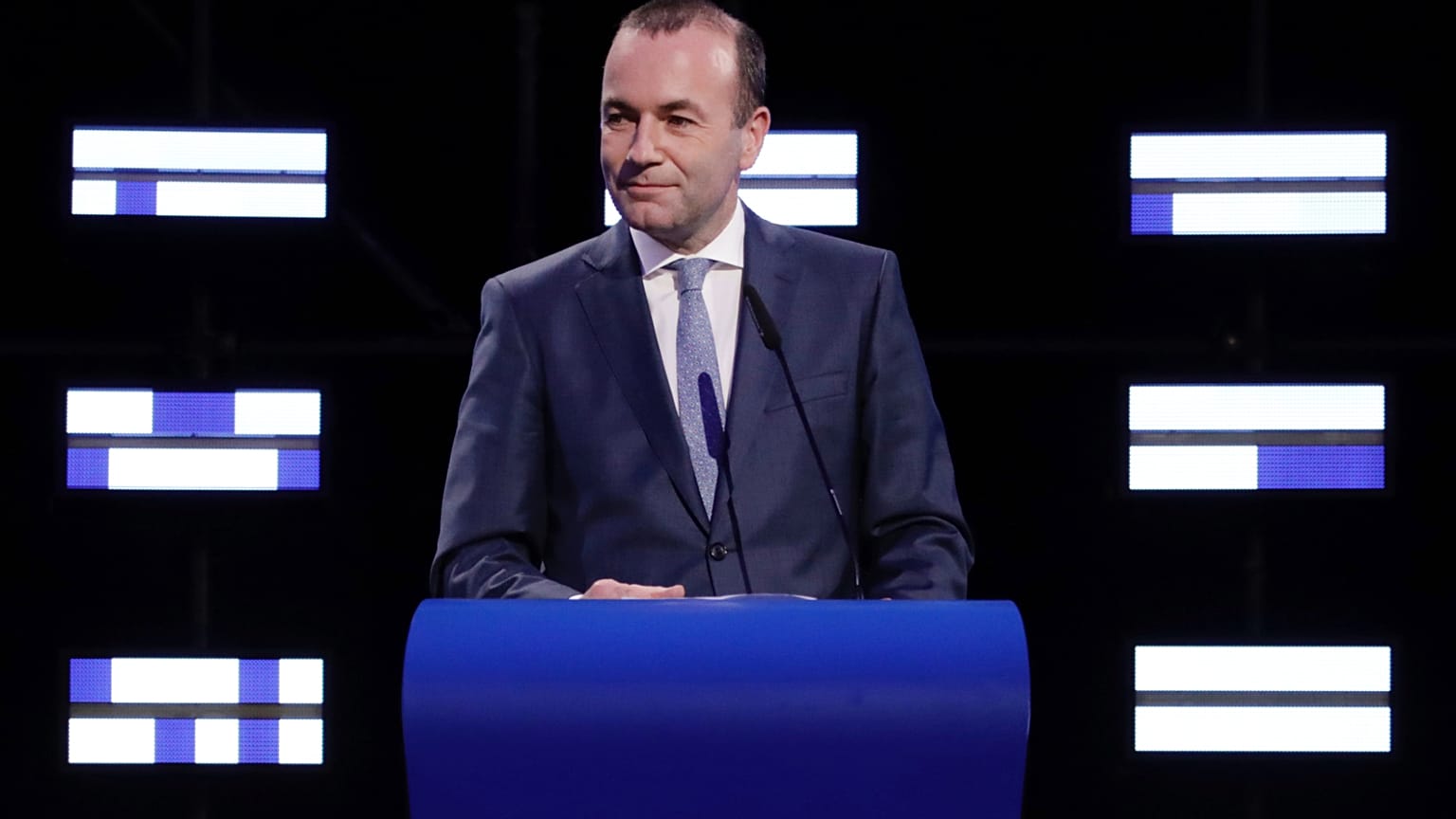 Manfred Weber spricht im Mai 2019 im Europäischen Parlament in Brüssel.