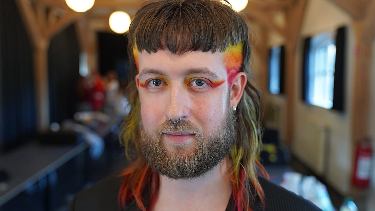 2026 Danimarka Mullet Şampiyonası'nda bir yarışmacı