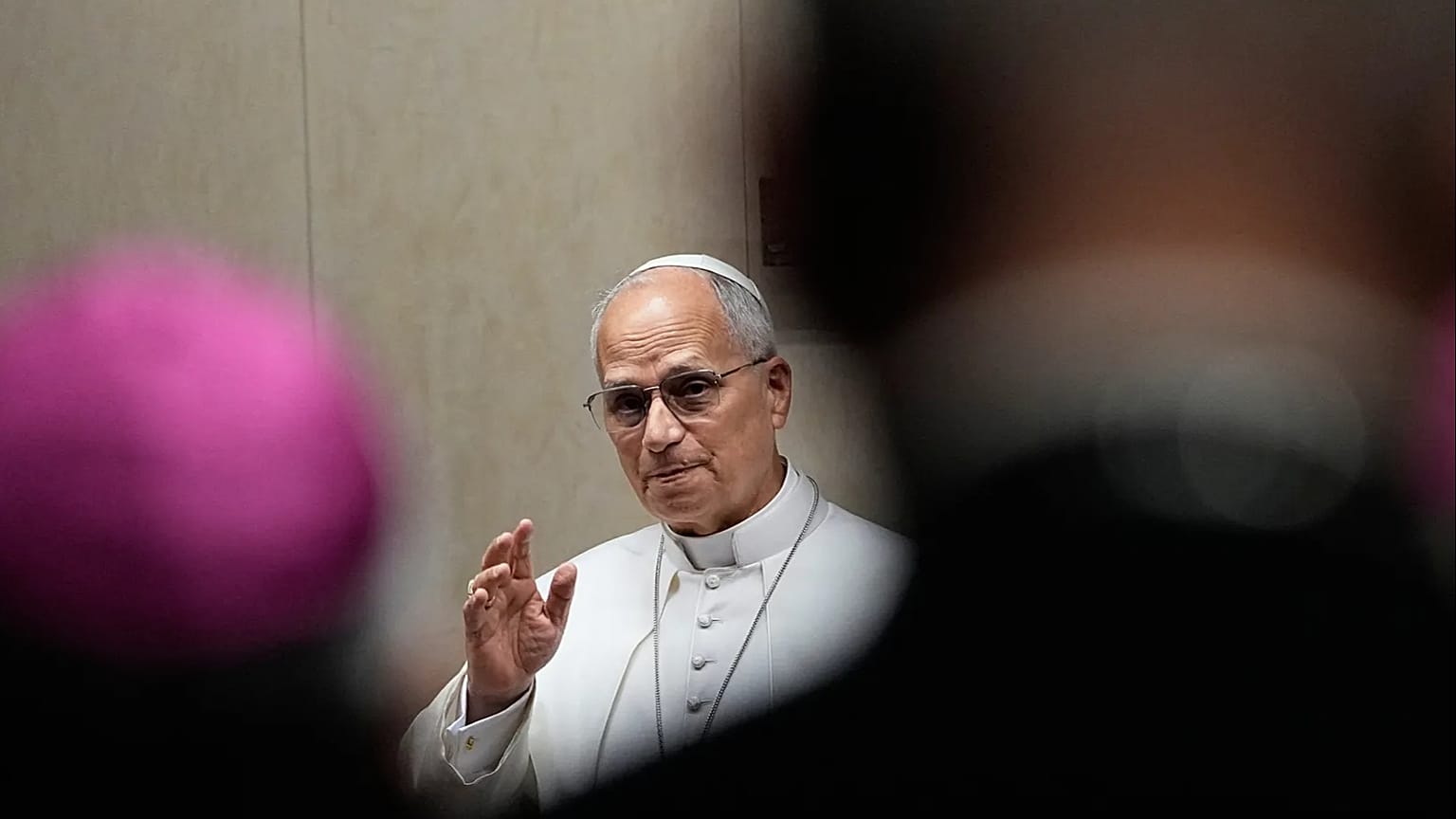 Pope Leo XIV meets with Spain's bishops at the Spanish Episcopal Conference in Madrid, 8 June, 2026