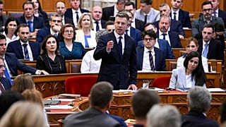 Magyar Péter miniszterelnök az Országgyűlés plenáris ülésén 2026. június 8-án.