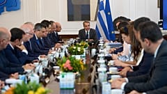 Υπουργικό Συμβούλιο στην Ελλάδα υπό τον πρωθυπουργό Κυριάκο Μητσοτάκη - αρχείο