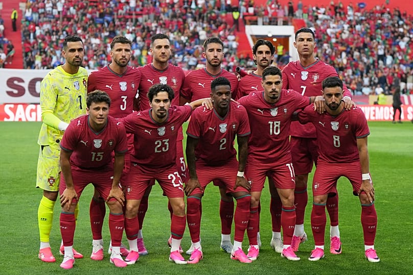 Onze inicial de Portugal no último jogo de preparação para o Mundial frente à Nigéria, junho 2026