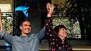 ARCHIVO: El presidente del Gobierno, Pedro Sánchez, junto a la presidenta del PSOE, Cristina Narbona, en un acto en Ferraz, el 23 de julio de 2023