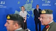 Kaja Kallas podczas spotkania unijnych ministrów obrony na Cyprze