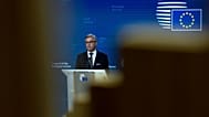 European Commissioner for Internal Affairs and Migration Magnus Brunner speaks during a media conference after a meeting of EU justice and interior ministers at the European C