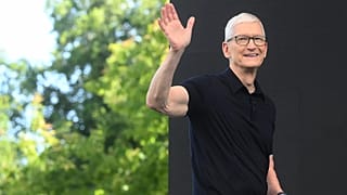 CEO Tim Cook waves during the annual World Wide Developers Conference at Apple's headquarters in Cupertino, Calif., Monday, June 8, 2026.