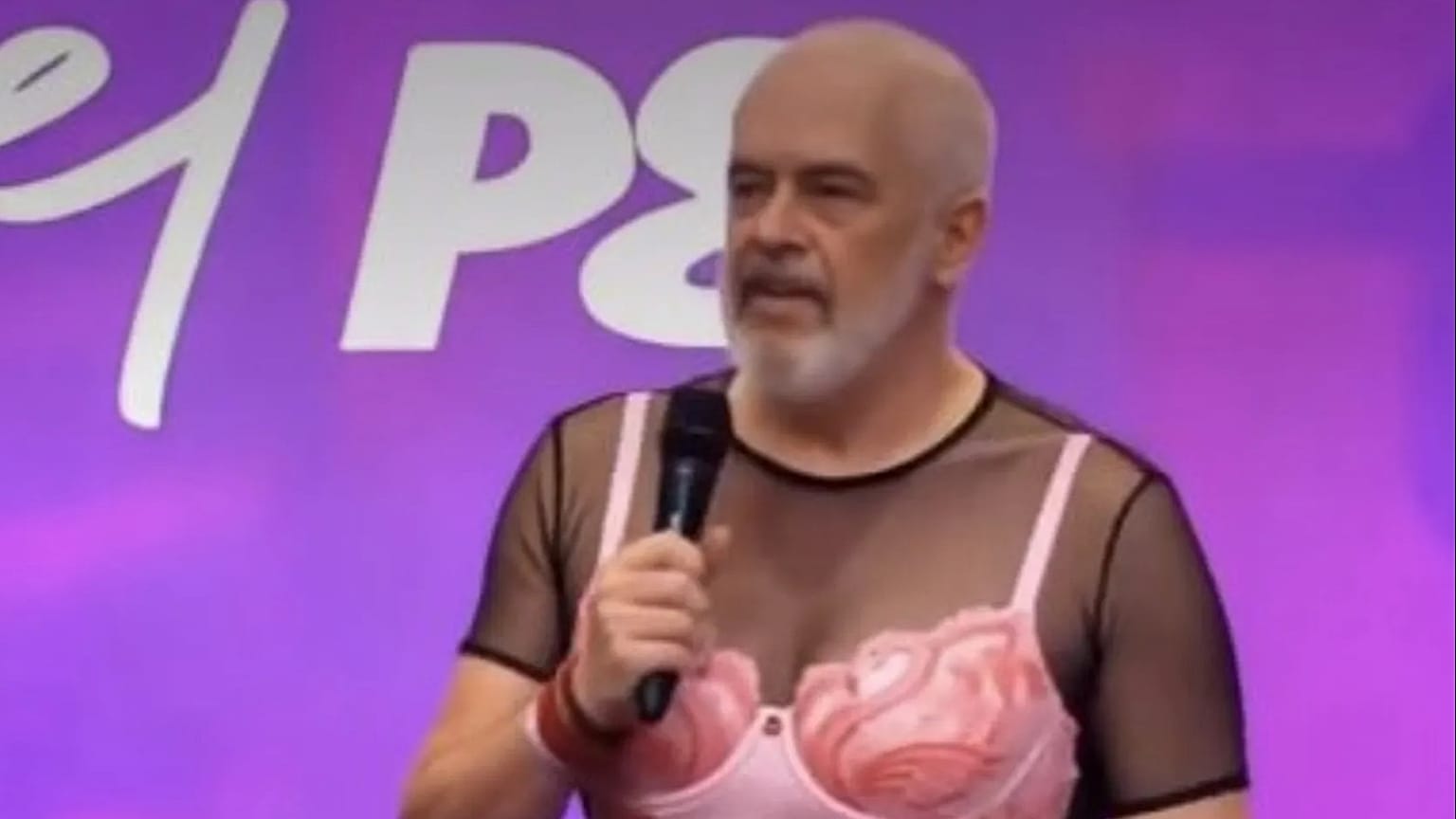 Captura de ecrã de um vídeo de IA que o primeiro-ministro da Albânia, Edi Rama, publicou no Instagram em 8 de junho de 2026