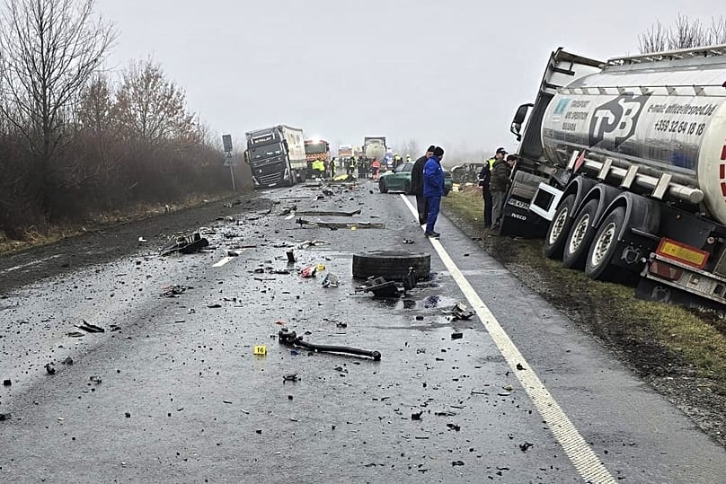 A deadly crash involving a minivan near Lugojel, Romania, on 27th January 2026