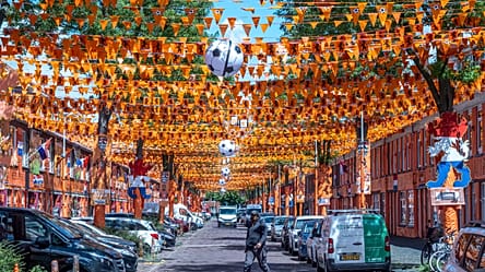 Netherlands: Marktweg in The Hague becomes iconic orange street for World Cup fever