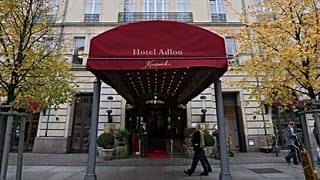 Entrance to the Hotel Adlon in Berlin, archive