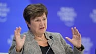 IMF Başkanı Kristalina Georgieva, Ocak 2024'te İsviçre'nin Davos kentinde düzenlenen Dünya Ekonomik Forumu Yıllık Toplantısı'nda bir panel tartışmasına katılıyor