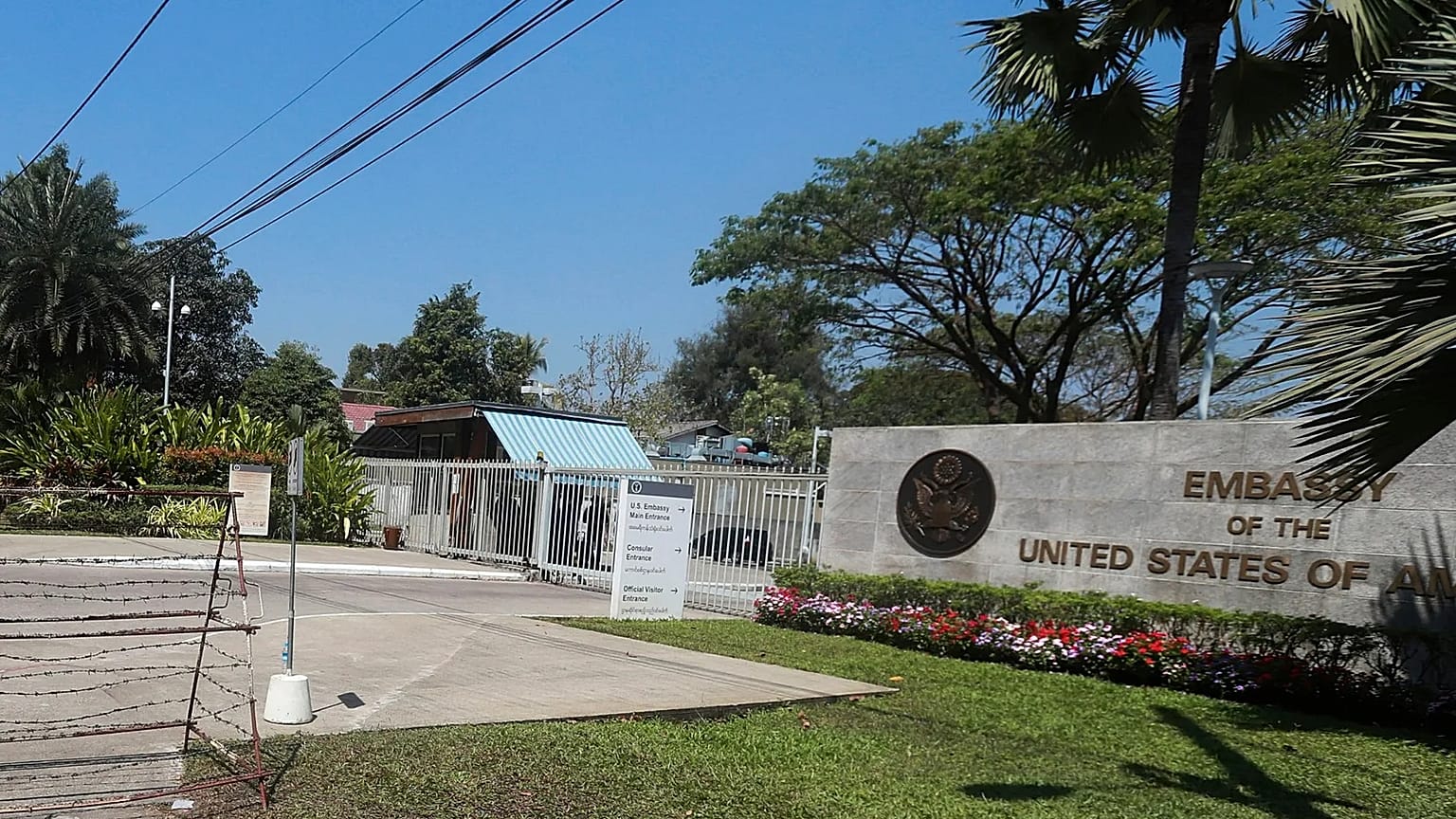 The US Embassy in Yangon, 13 February, 2021