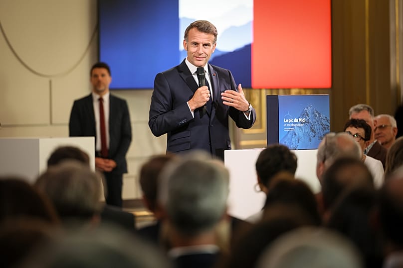 French President Emmanuel Macron delivers a speech in Paris, 9 June, 2026