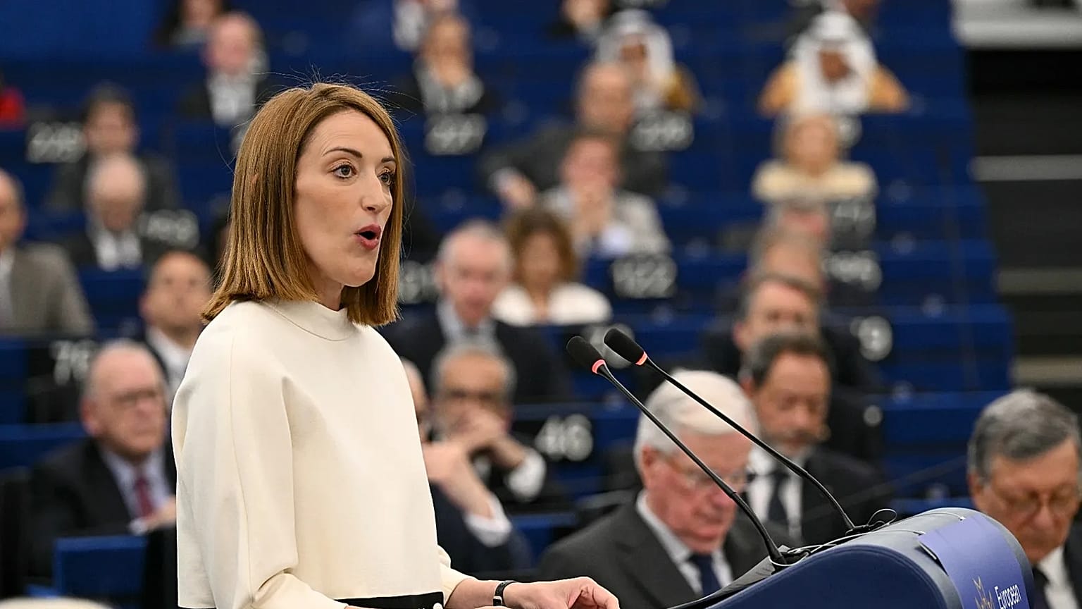 President of the European Parliament Roberta Metsola.