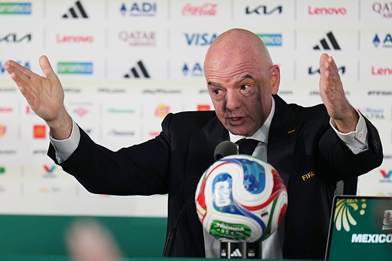 FIFA President Gianni Infantino speaks during a news conference at the stadium in Mexico City, 10 June, 2026