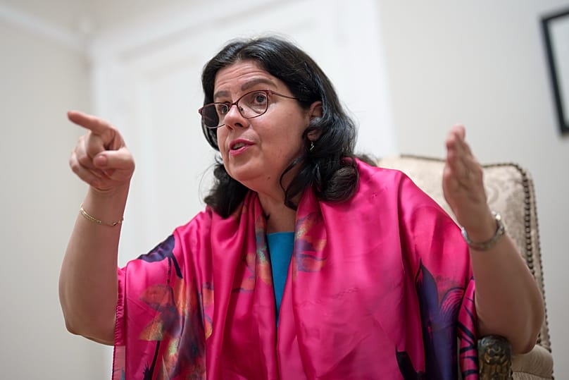 Chargé d'Affaires of the Embassy of Cuba Lianys Torres Rivera speaks in Washington, 9 June, 2026